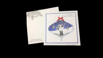 Inkylicious Bauble Stencil Christmas Card