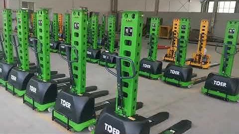 TDER smart forklift self loading stacker 500kg smart portable self lifting electric pallet stacker