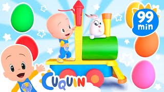 O Trem Surpresa de Cuquin e mais vídeos educativos 🚃 Desenhos animados para bebês