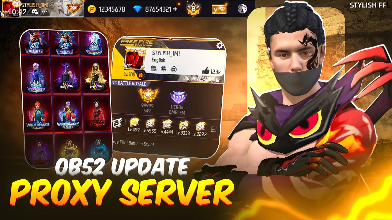 NEW PROXY SERVER 🔥 | OB52 100% Working Trick 💀😲 FREE FIRE 🔥 @STYLISH_FF91 