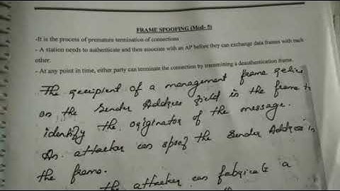 Frame Spoofing Module 5 Principles of Information Security
