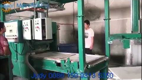 New design terrazz/ceramic tile machine with vibration and vacuum system testing video