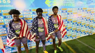 Team Usa Men Capture Gold Medal In 4x400m At World U20 Championships