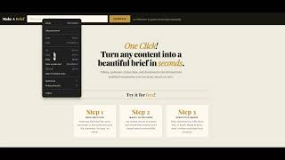 One Click! Save Time and turn any content into a beautiful summary in seconds! Try it for free!