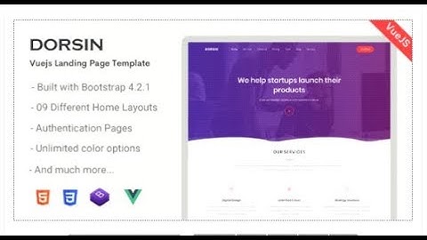 Dorsin - VueJs Landing Page Template | Themeforest Templates