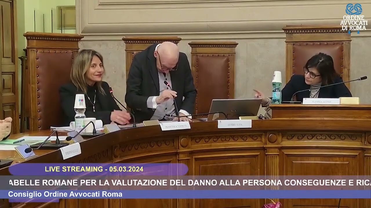 LE NUOVE TABELLE ROMANE PER LA VALUTAZIONE DEL DANNO ALLA PERSONA - 05.03.2024