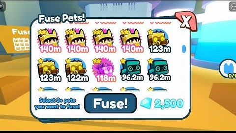 What happens when you fuse rainbow techno cat and 2 golden steampunk crocodile | Pet Simulator X