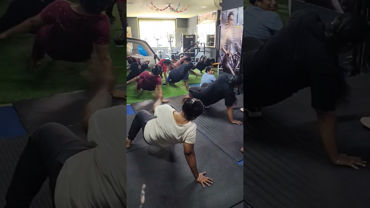 Today’s cardio grind: Rolling AB bikes with strong women in action 🔥 new Olympia gym Nagercoil.1