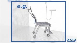 ACE stainless steel gas springs in hygiene chairs