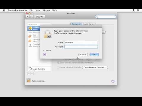 how to create new user on mac 10.5.8