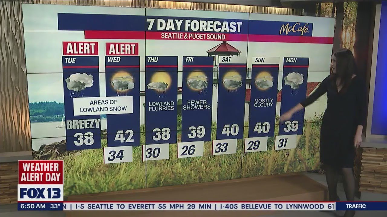 Tracking the lowland snow for Tuesday afternoon | FOX 13 Seattle - YouTube