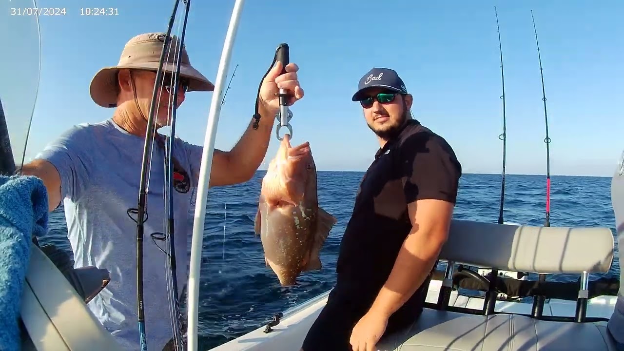Catching big red grouper and triggerfish with Paul and Joseph on 9-5-25 offshore in Panama City.