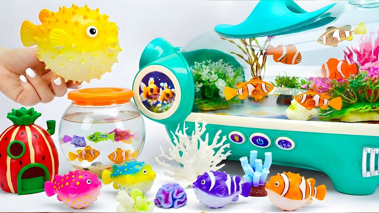 33 Minutes Satisfying Unboxing Happy Aquarium Fishing Toy Set ASMR | 아쿠아리움 장난감 언박싱 | Review Toys