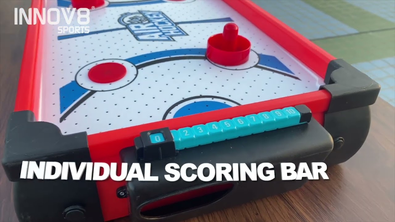 Whiz Games Air Hockey Tabletop Game | Real Air Power | Fun Indoor Game for Kids & Family