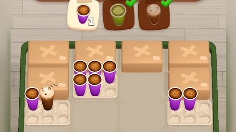 Coffee Pack - Level 5 gameplay logic puzzle brain color match sort merge game walkthrough