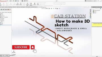 How to use #3d sketch in #Solidworks || #swept boss/base || #shell