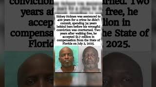 400 years for a crime he never did. 34 years inside. $1.7 million after walking free #viral