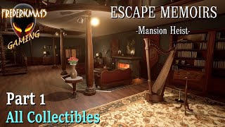 Escape Memoirs: Mansion Heist - Part 1 Main Hall / Study / Storage (All Collectibles) screenshot 4