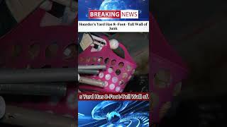 Hoarder’s Yard Has 8-Foot-Tall Wall of Junk#news #breakingnews #foryou #fyp #tiktoknews