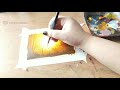 Sunset  acrylic painting time lapse  the  sheopuri  journal