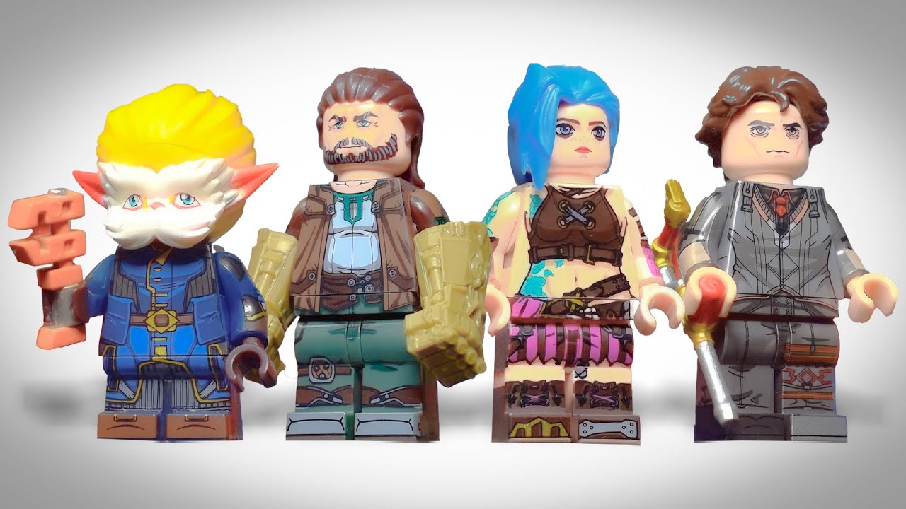 ARCANE: League of Legends UNOFFICIAL MINIFIGS Assembly & Final Look (QC Check Dual-Cam)