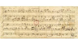 Mozart: Adagio in do maggiore per glassarmonica - original manuscript