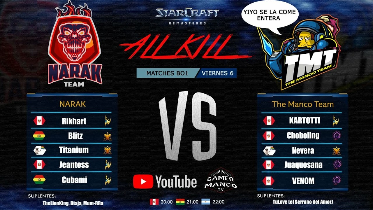 Showmatch Multiplayer STARCRAFT ALLKILL NRK VS TMT 2026