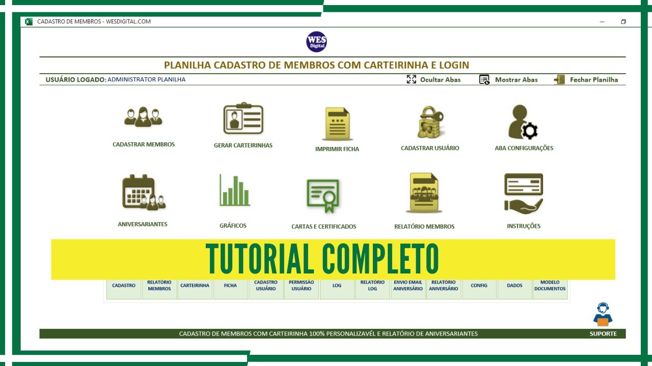 Tutorial Completo Planilha Cadastro de Membros completa, Já disponível !! Tutorial Completo Planilha Cadastro de Membros completa, Já disponível !!