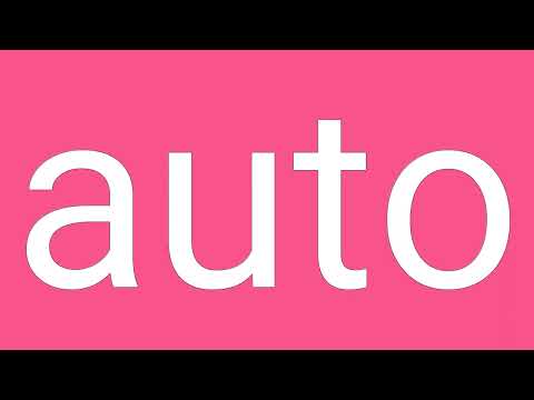 Definition Of Auto In English