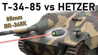 T-34-85 vs HETZER | 85mm BR-365K vs Jagdpanzer 38 | Armour Penetration Simulation