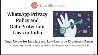 WhatsApp privacy policy and data protection laws in India