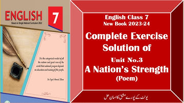 English Class 7 Unit 3 Exercise || A Nation