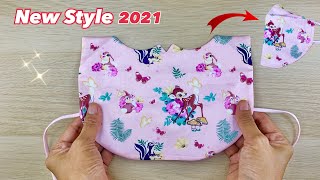 NEW Mask Design 2021 Beautiful 3D Mask! DIY Breathable Face Mask Sewing Tutorial