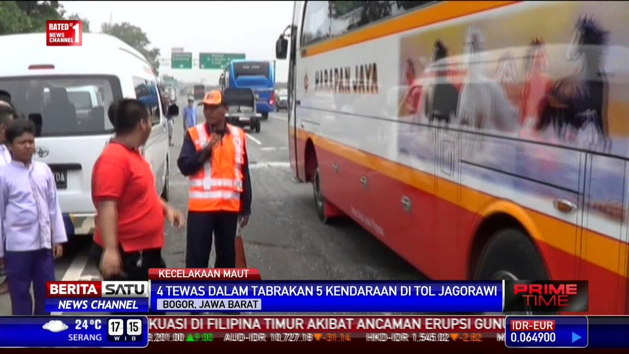 Tabrakan Beruntun di Tol Jagorawi, 4 Tewas