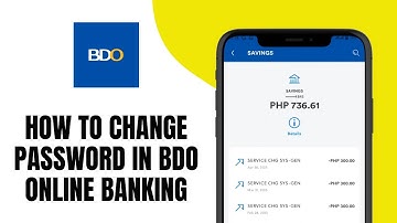 how to change password in bdo online banking