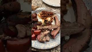 Last weekend’s cookout #grilledribs #jalapenopoppers #fajitas #jalapenosausage #riceandbeans.