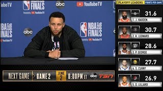 Steph Curry postgame reaction | Warriors vs Raptors Game 1 | 2019 NBA Finals