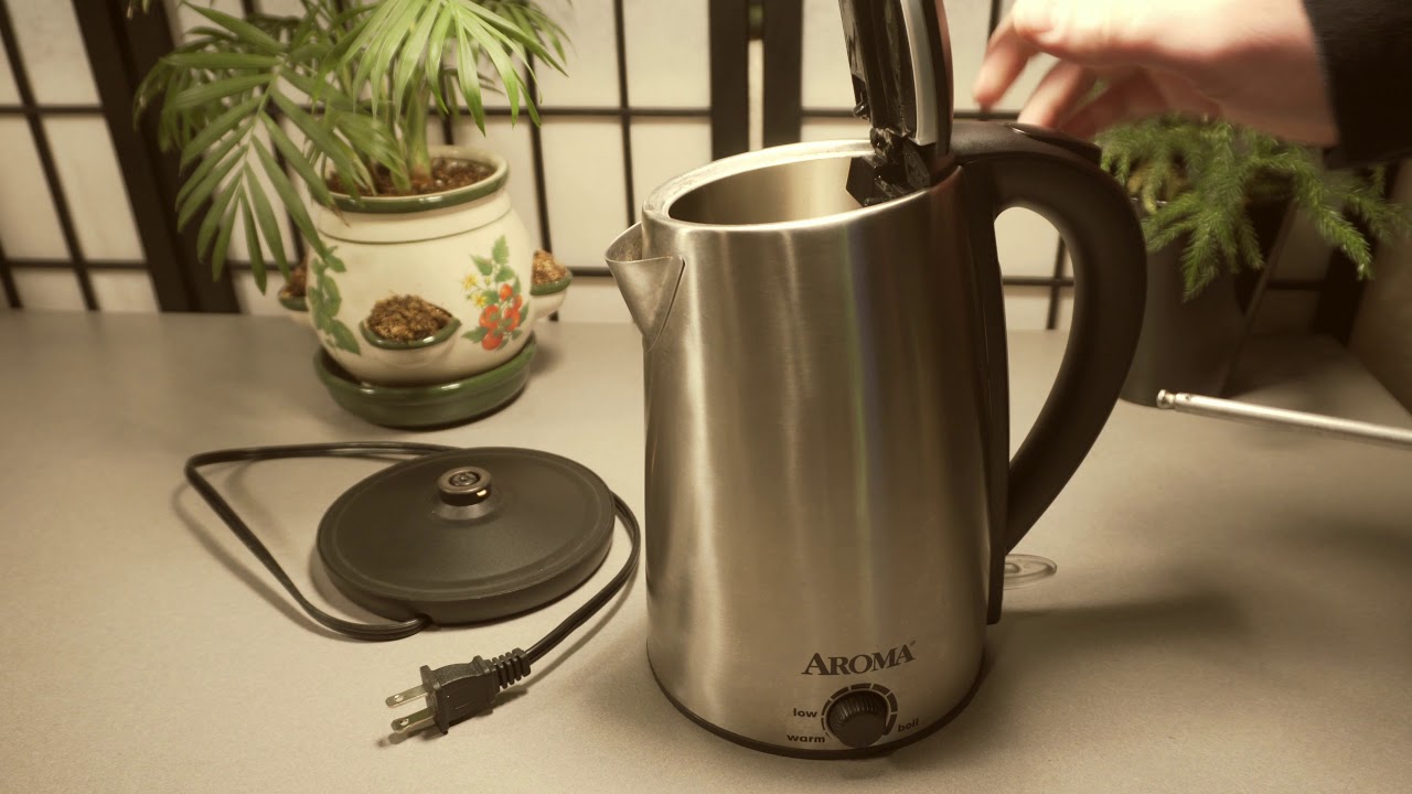 Aroma Housewares AWK-1800SD 1.7L 7 Cup Digital Stainless Steel Electric Kettle