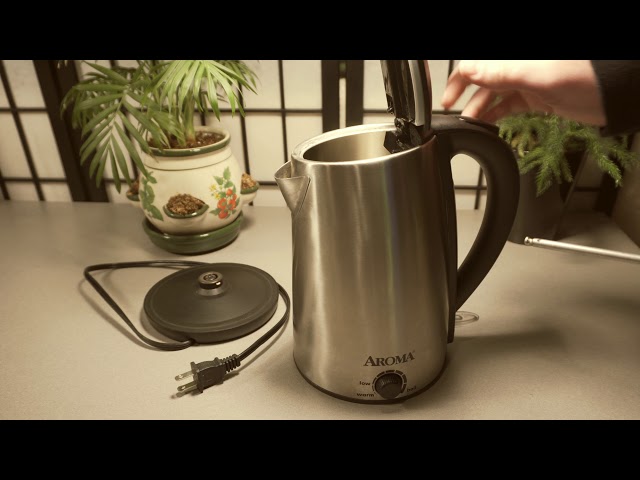 Aroma AWK-267SB 1 Litre Stainless Steel Electric Kettle