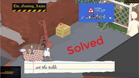 Untitled Goose Game | Set the Table | Solution| #the_gaming_loane #untitledgoosegame