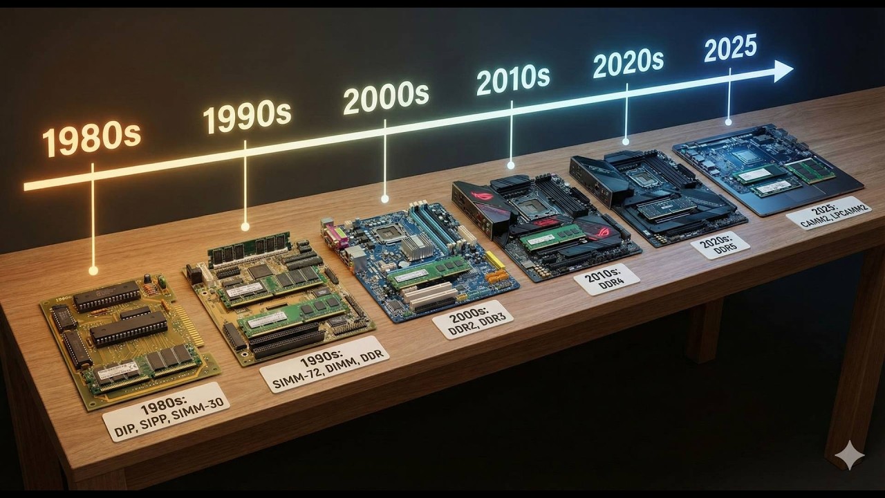 A evolução dos módulos de memória