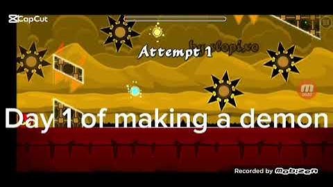 Day 1 of making a demon level in gd! #gd #geometrydash #demonlevel #demon #progress #day1