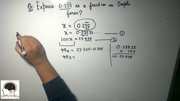 Express 0.235 as a fraction in simple form class 9th mathematics ncert number system