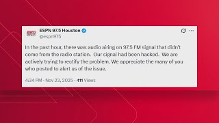 Houston Sports Radio Station Says Its Signal Was Hacked, Causing Unknown Audio To Air