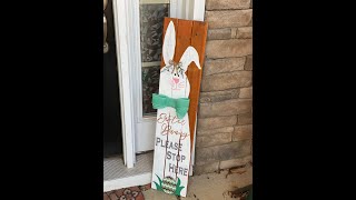 DIY Easter Front Porch Welcome Sign