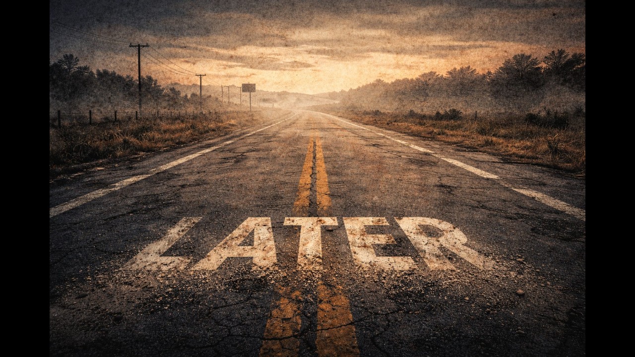 LATER AIN’T A ROAD (You Can Travel On)