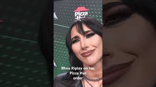 Rhea Ripley on her @pizzahut order. #wwe #pizza #wrestling