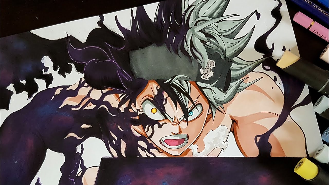 Drawing Asta demon Form From Black Clover - YouTube