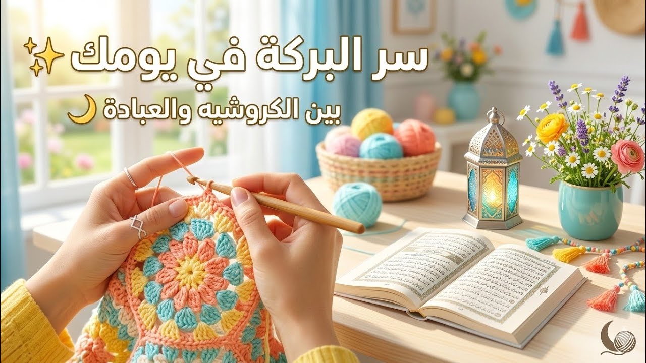 روتيني الرمضاني 🌙 صلاة أولًا وكروشيه بهدوء بعد التراويح