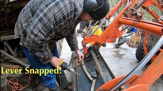 Broke the Loader Quick Attach Lever Clean Off | Frozen Pins